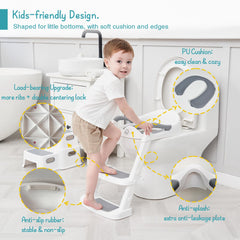 Forbena potty seat anti-slip design ensures stability on bathroom floor.