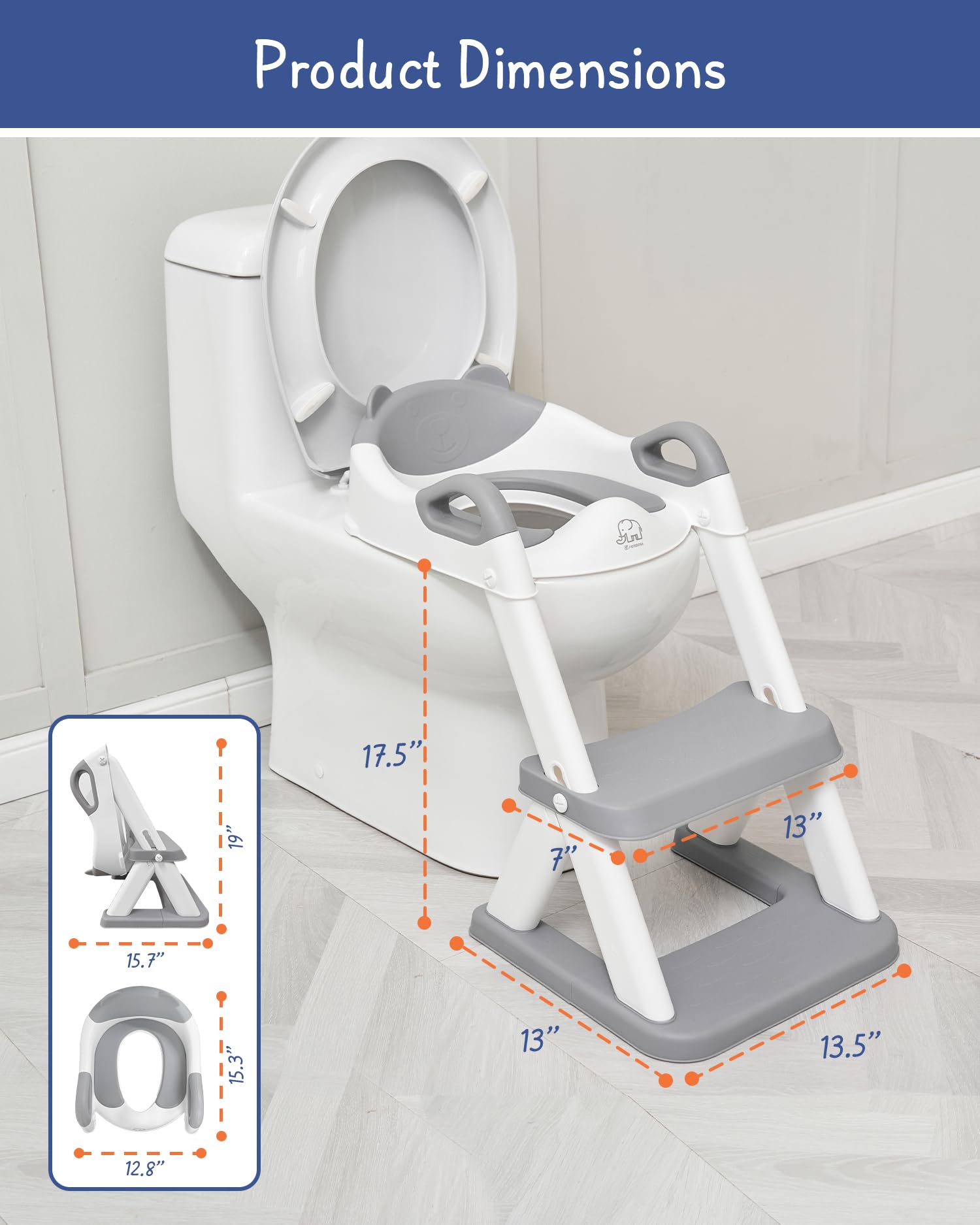 Forbena potty seat handles close-up highlighting safe grip for toddlers