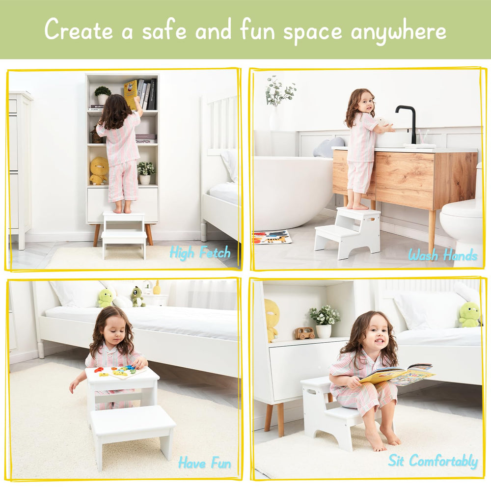 Forbena toddler stool assembled easily for nursery use.