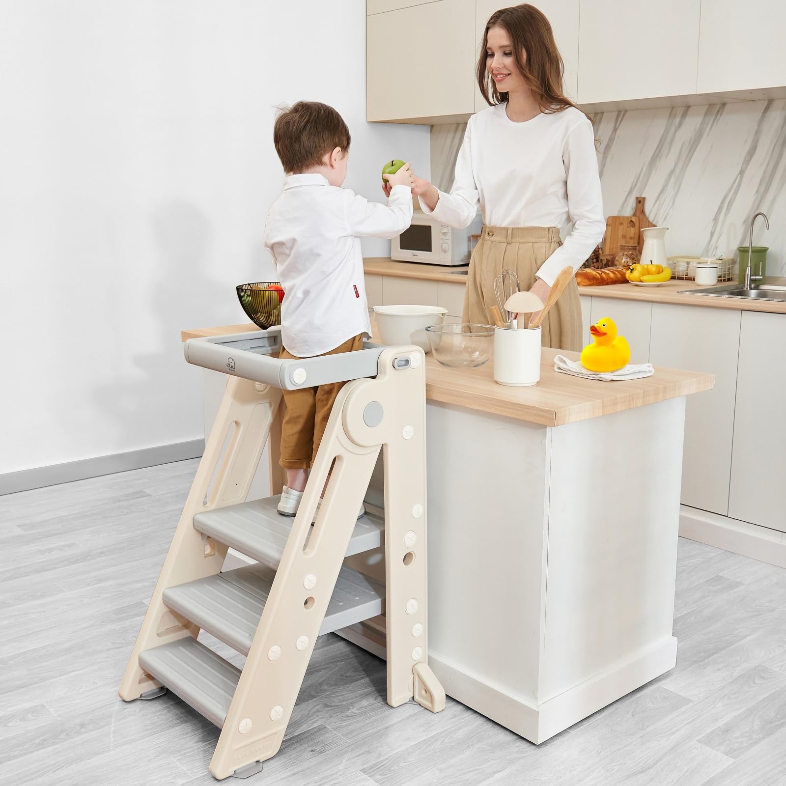 Forbena toddler tower foldable storage keeps home neat when not in use.