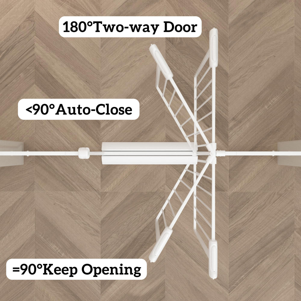 Foreng adjustable-width model covers 52.76 to 85.82 inches for broad openings.