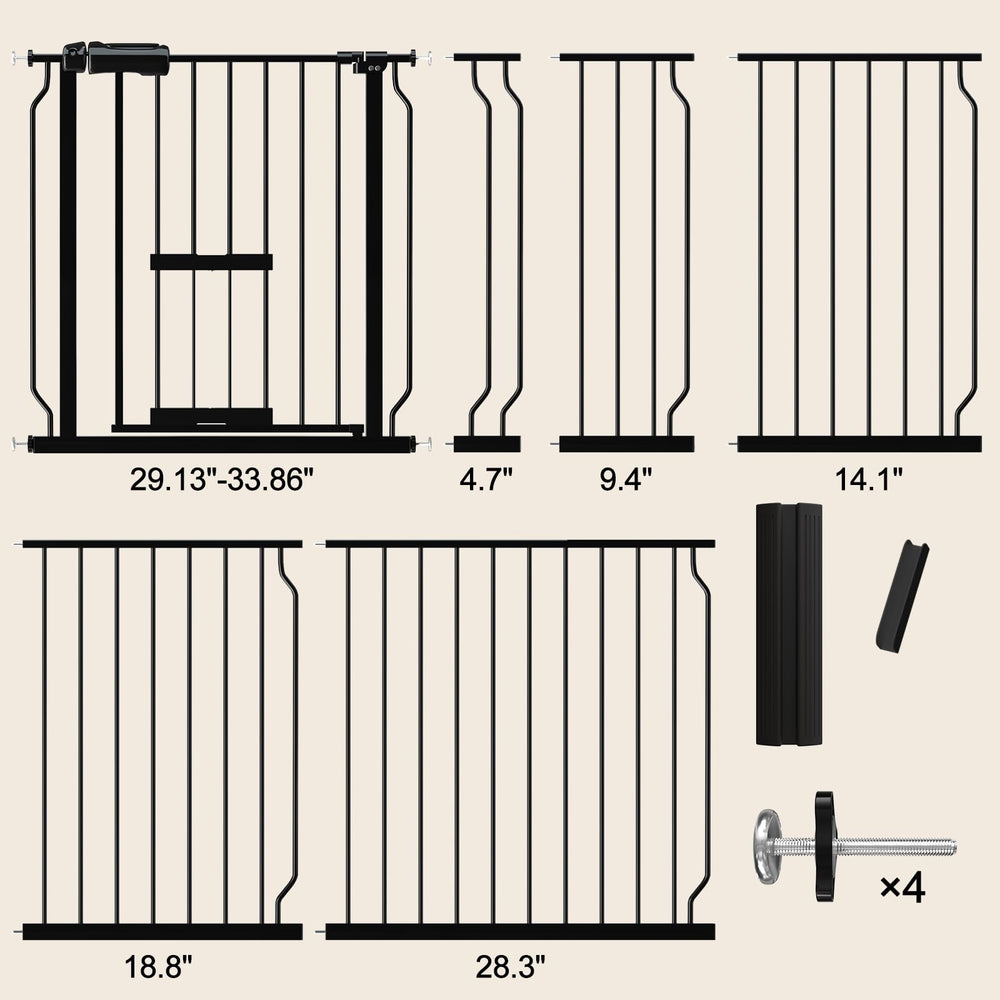Foreng auto-close feature supports hands-free passage when the gate swings.