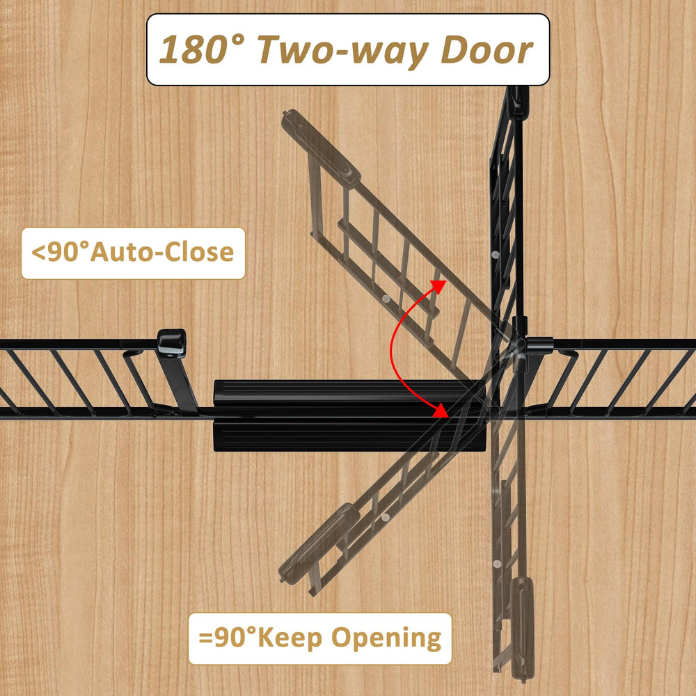 Foreng double locking system keeps curious kids safe and gates secure.