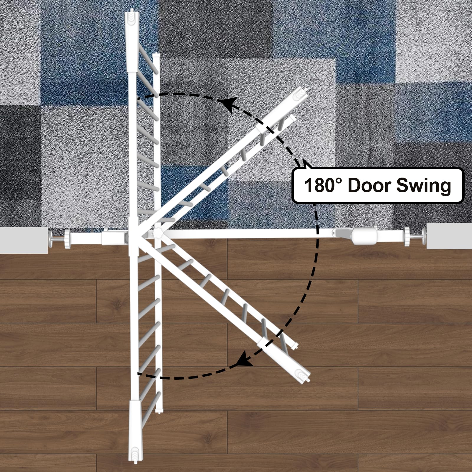 Foreng extra tall gate auto-close feature helps prevent accidental openings.