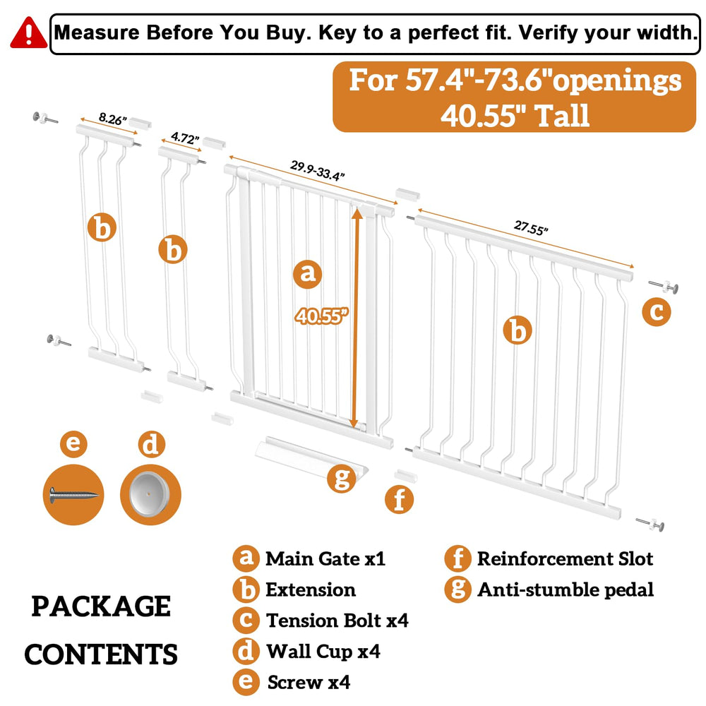 Foreng extra tall gate open walkthrough shows easy one-handed passage for adults.