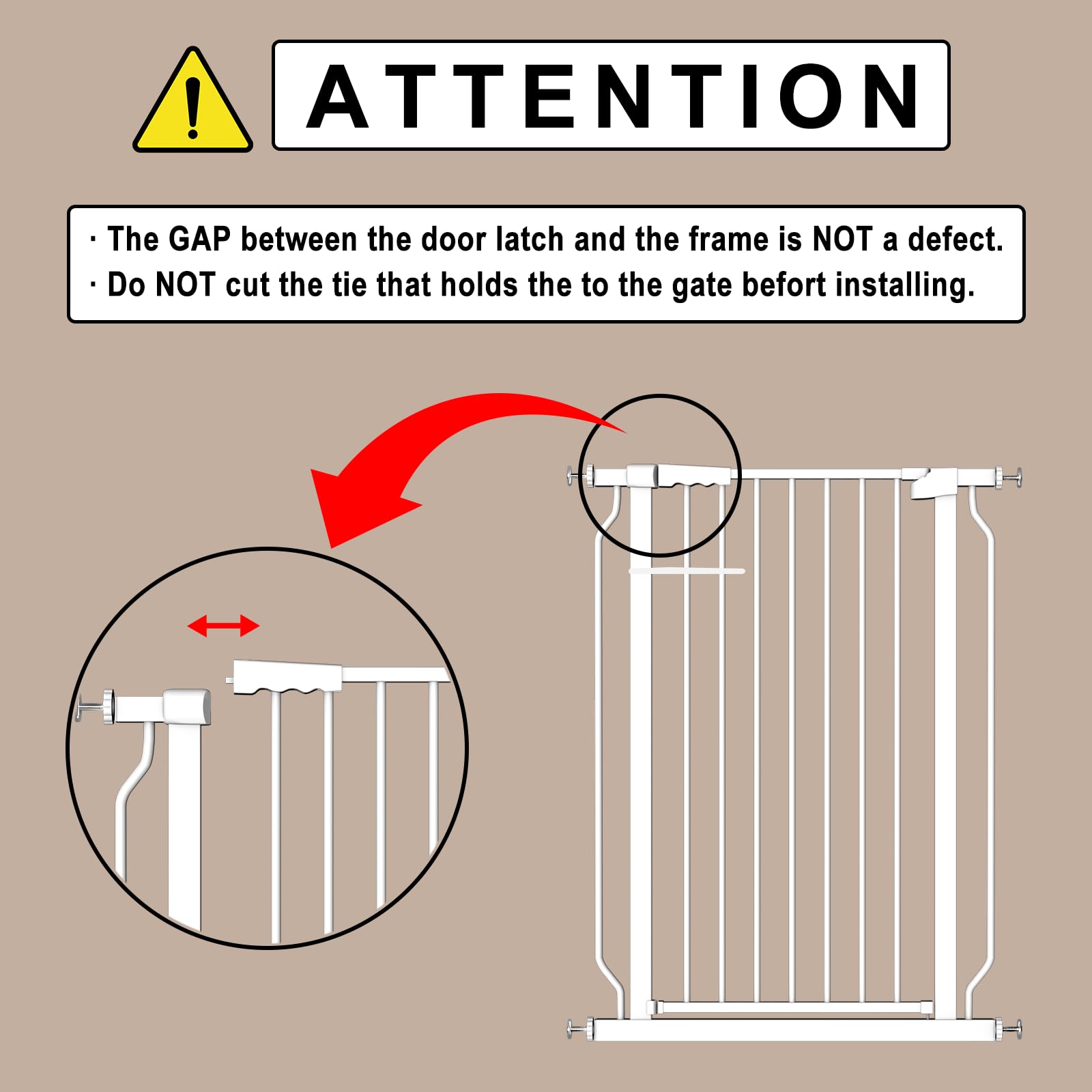 Foreng extra tall gate wide-range fits doorways, stairs, and kitchens.
