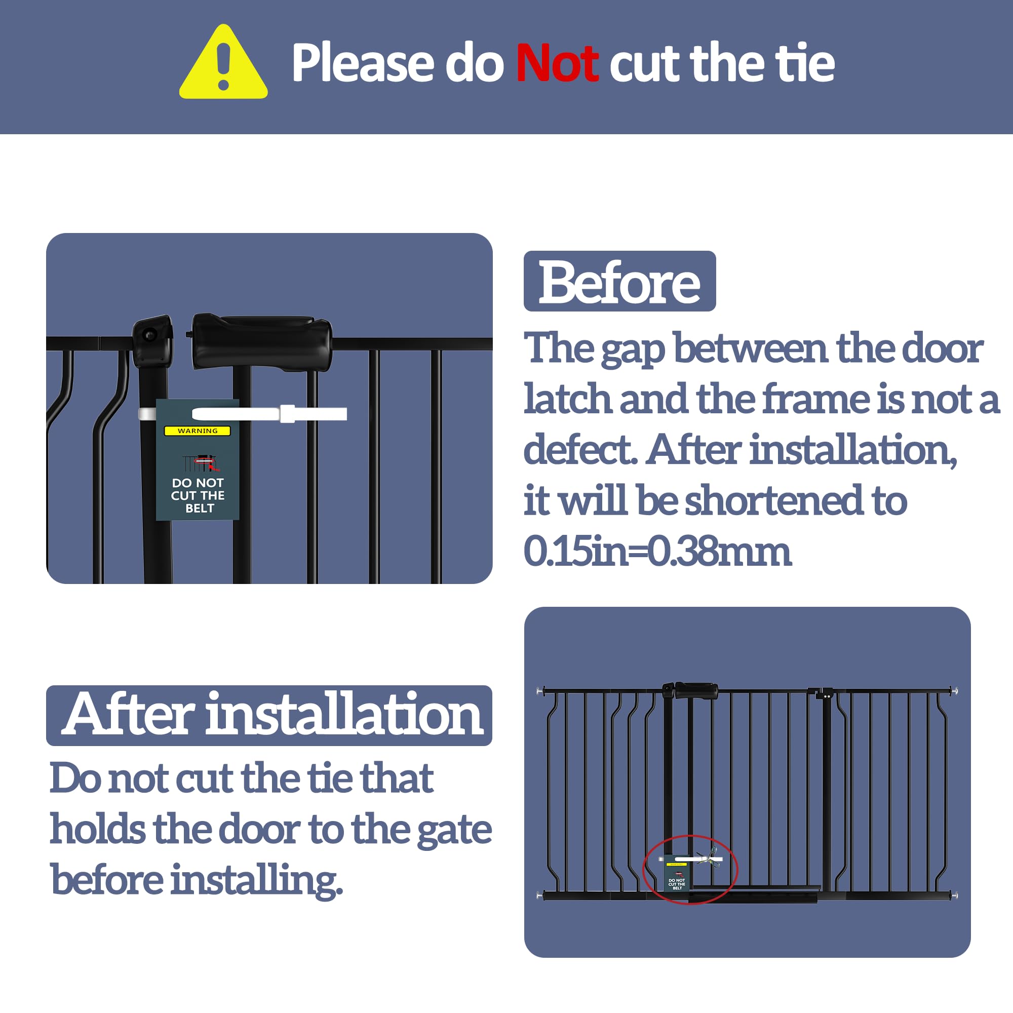 Foreng gate auto-close feature enables safe, hands-free closure.