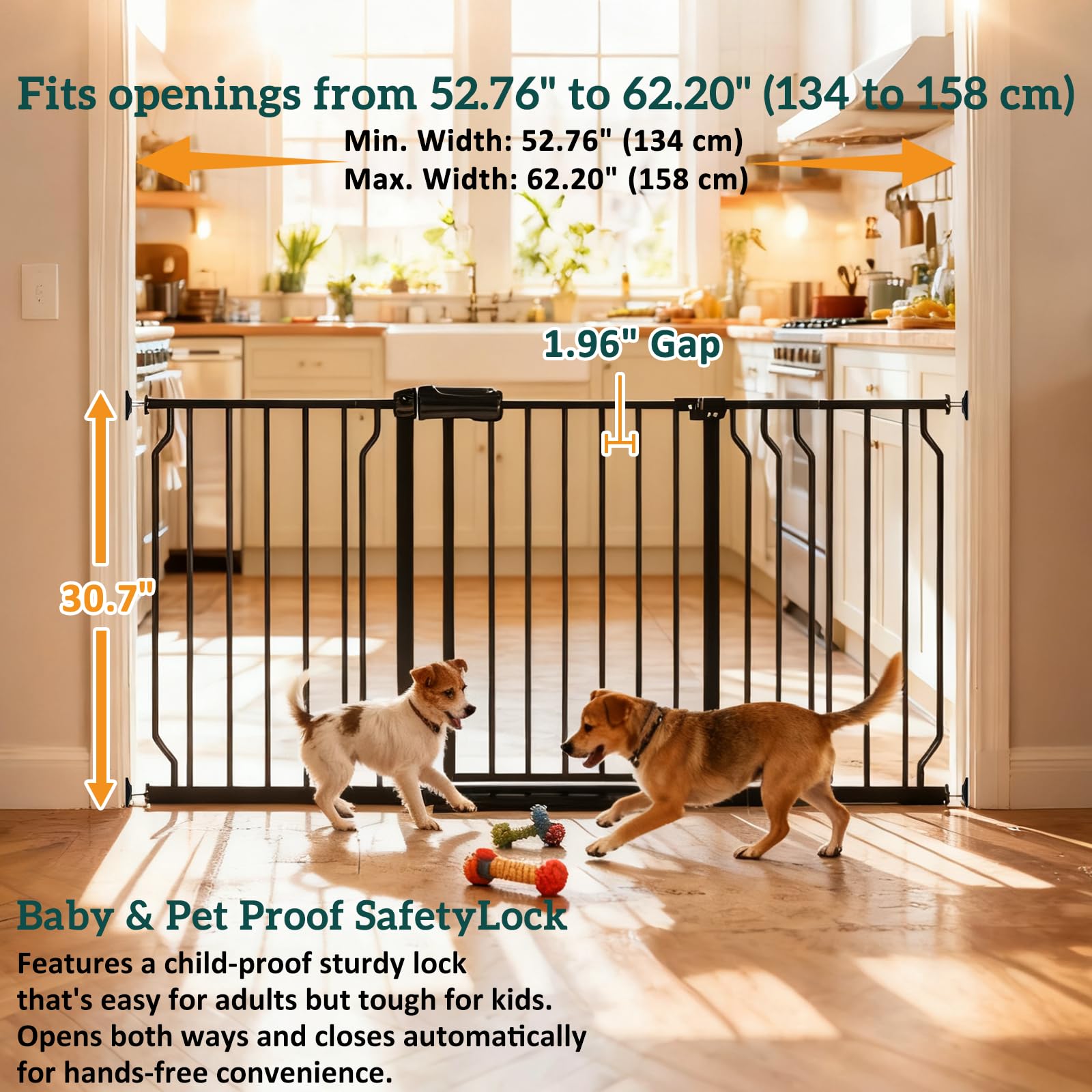 Foreng dual-direction swing image highlights easy access from both sides.
