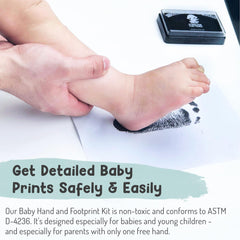 Forever Fun Times footprint on paper shows cute keepsakes from tiny feet.