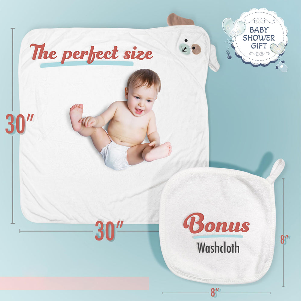 FOREVERPURE 35x35-inch towel shows generous size for newborns and toddlers