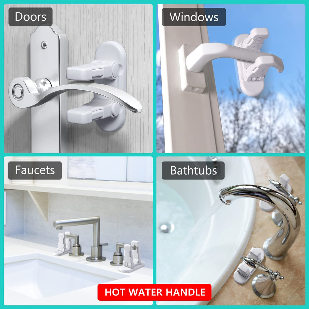 Fority lever lock installation steps show tool-free setup.