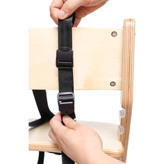 Fornel five-point harness buckle between legs secures the child safely.
