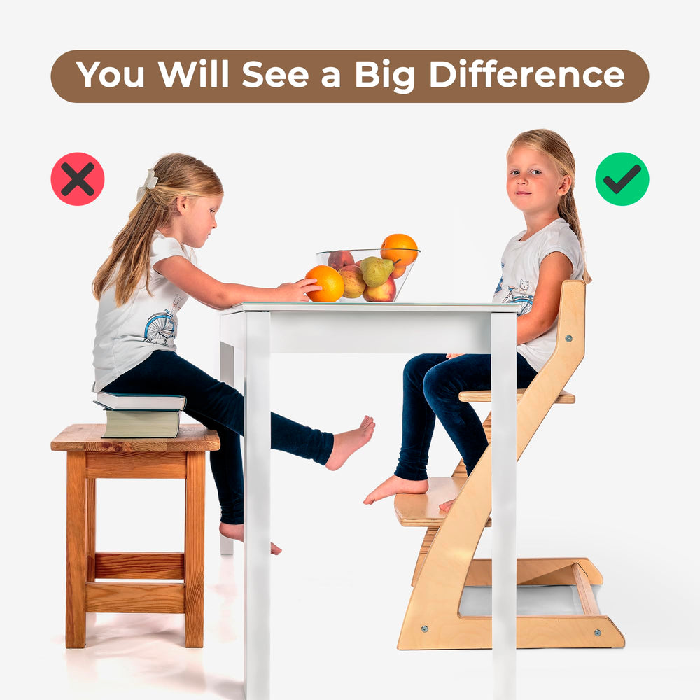 Fornel high chair at dining table showcases family meals integration.
