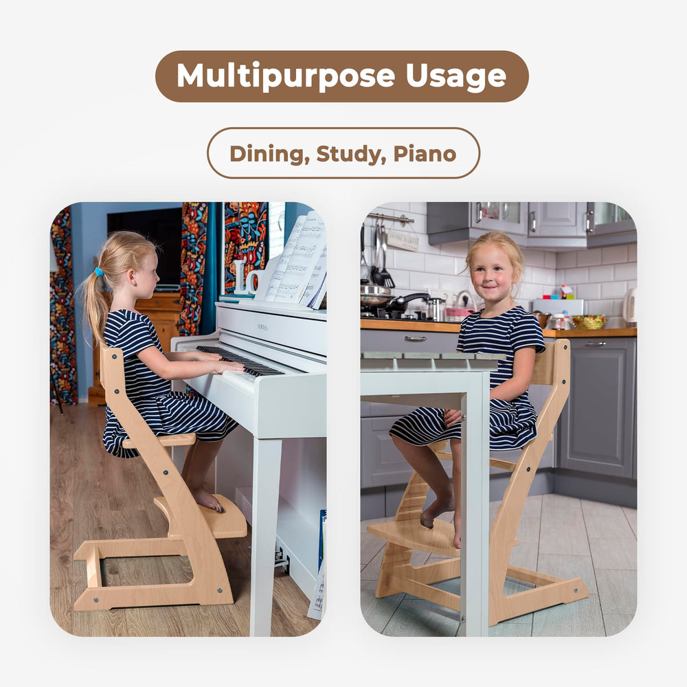 Fornel high chair supports up to 200 lbs with sturdy construction.