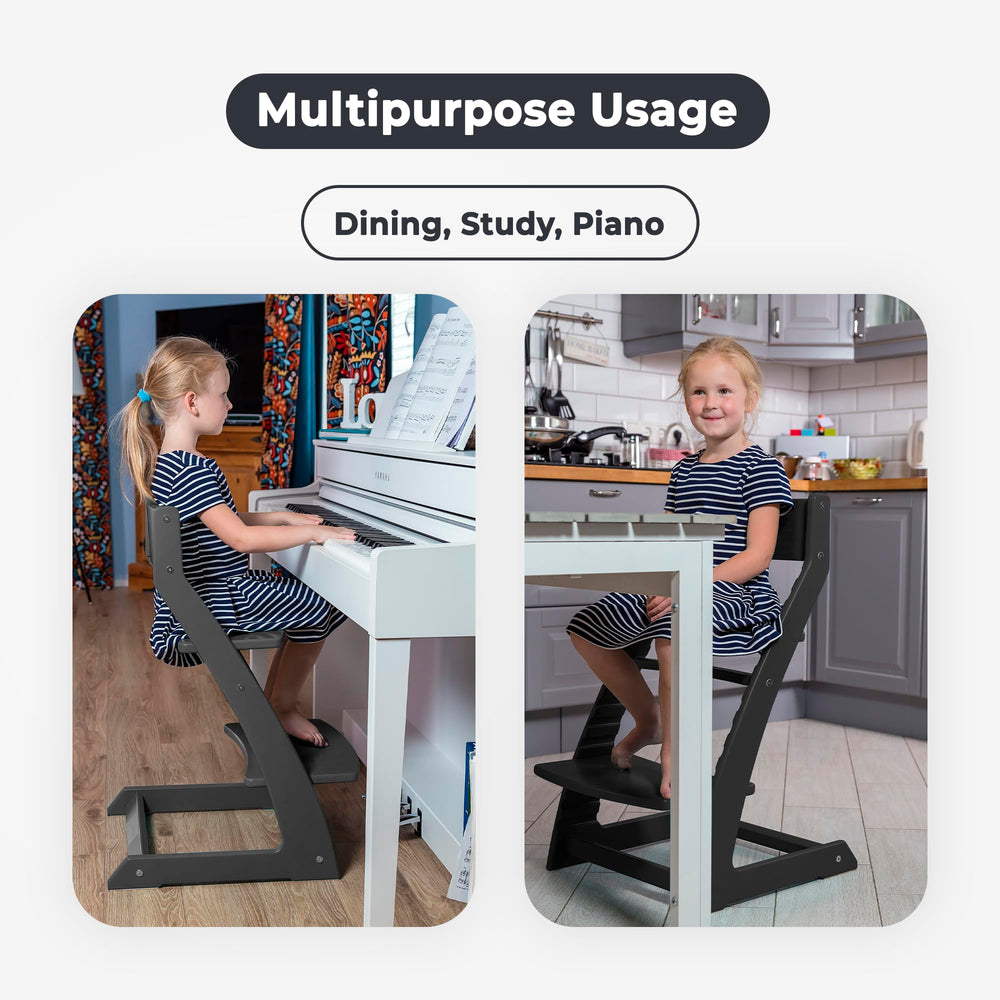 Fornel Modern Black High Chair minimalist-industrial fit complements contemporary kitchens
