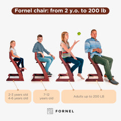 Fornel solid wood construction dark walnut emphasizes durability and heirloom potential.