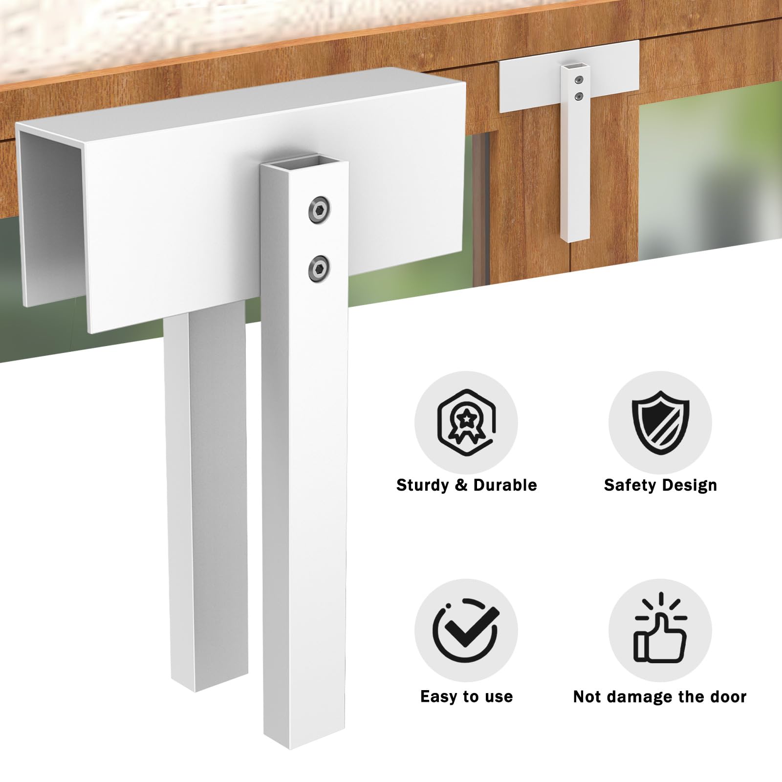 FOROIRON no-tools installation lock illustrates screw-free setup for safety.