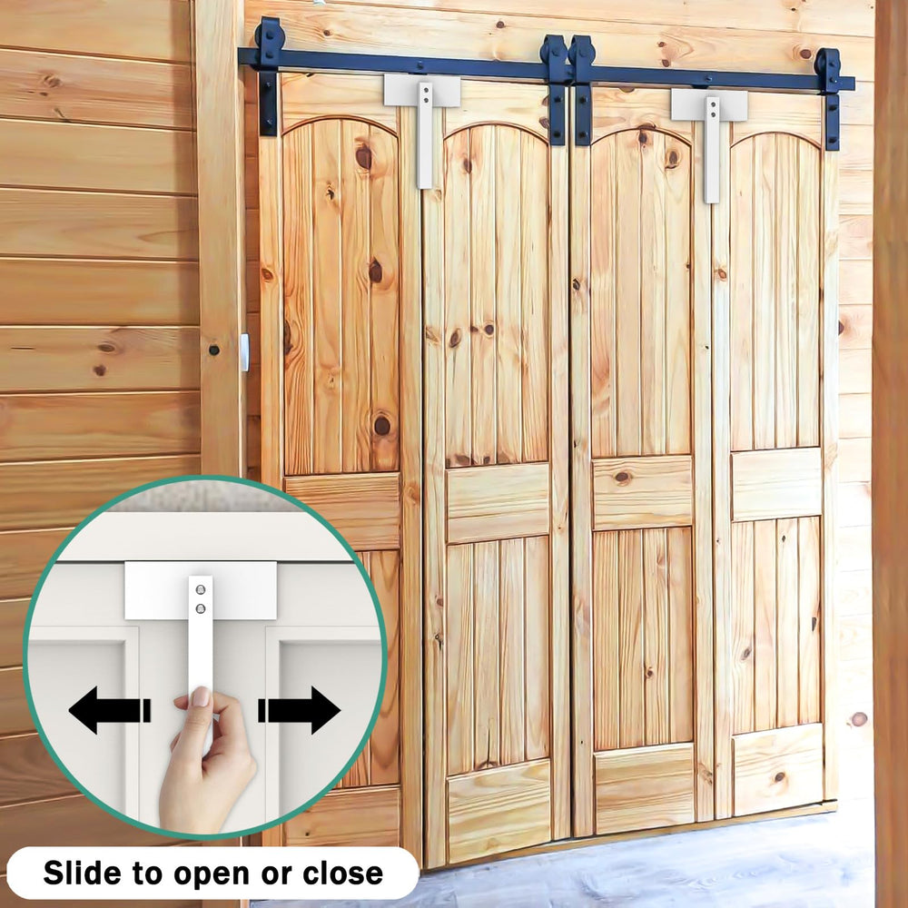 FOROIRON pet-proof lock shows doors stay closed when pets are nearby.