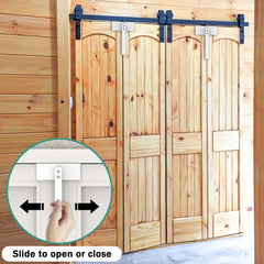 FOROIRON pet-proof lock shows doors stay closed when pets are nearby.