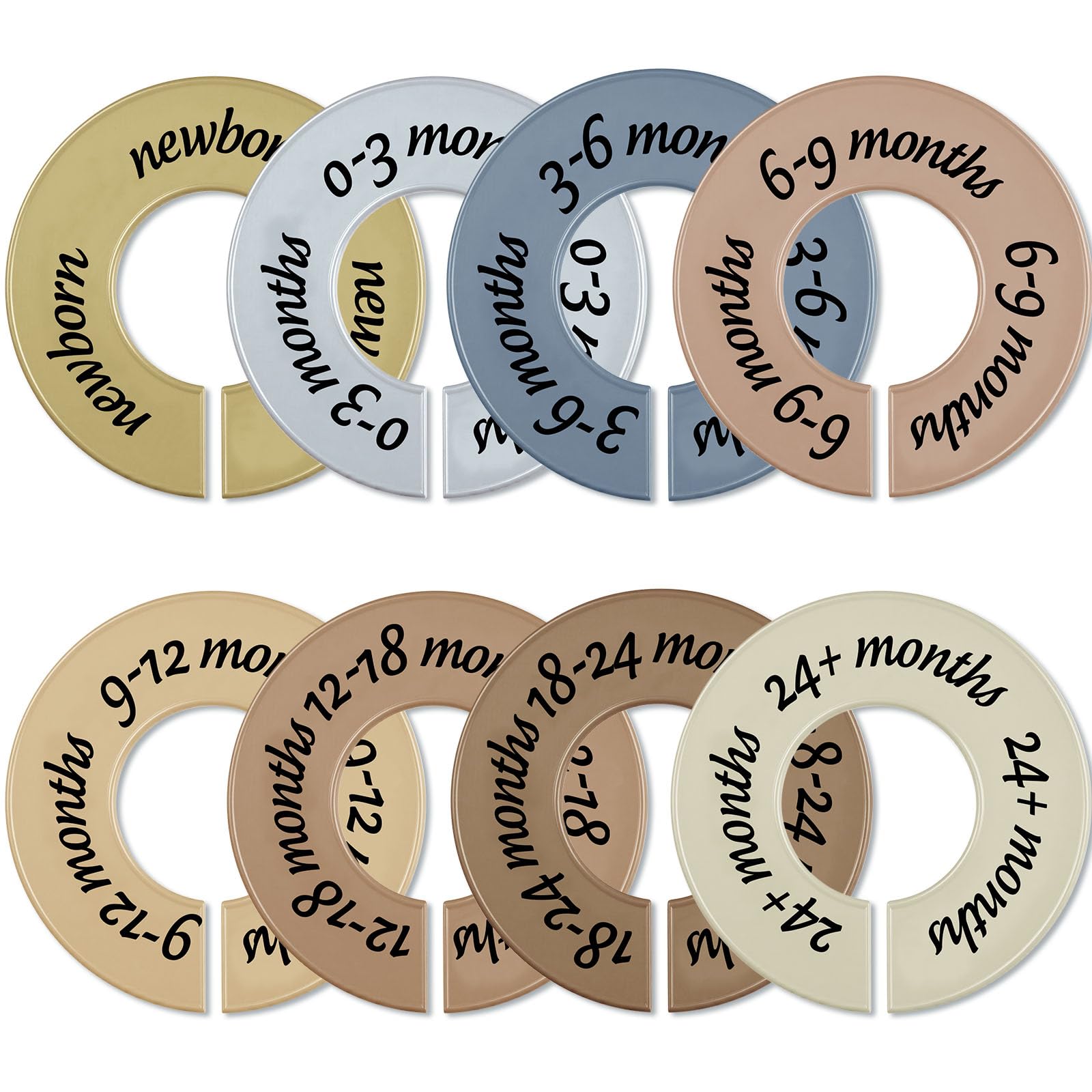 ForraFun baby closet dividers in earth stone color packaging for easy nursery setup and gift-ready appeal
