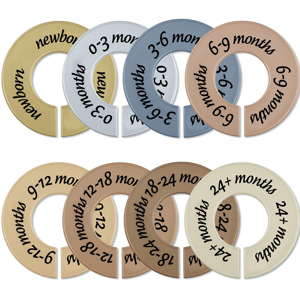 ForraFun baby closet dividers in earth stone color packaging for easy nursery setup and gift-ready appeal