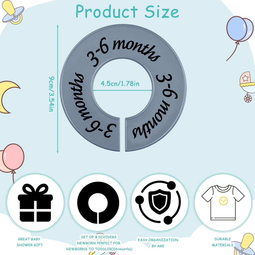 ForraFun easy-read labels closeup showing large text to sort newborn outfits quickly