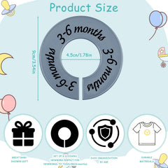 ForraFun easy-read labels closeup showing large text to sort newborn outfits quickly