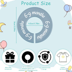 ForraFun baby closet dividers labels display with legible age ranges for easy sorting