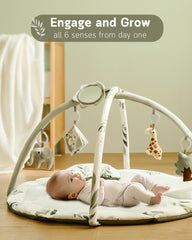 Fortella Baby Play Gym detachable toys enable sensory play and cause-and-effect learning