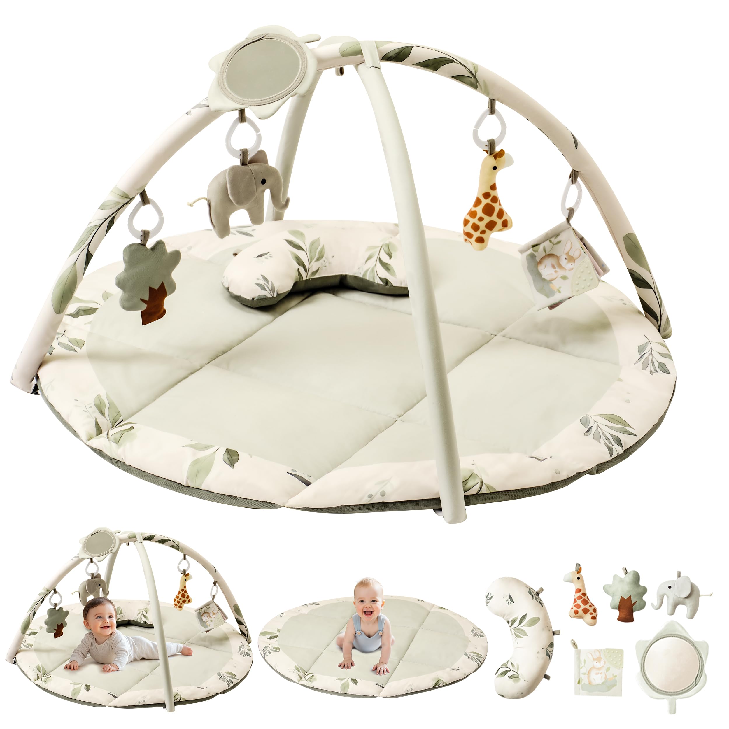 Fortella Baby Play Gym setup showcases large, safe tummy-time space for newborn exploration
