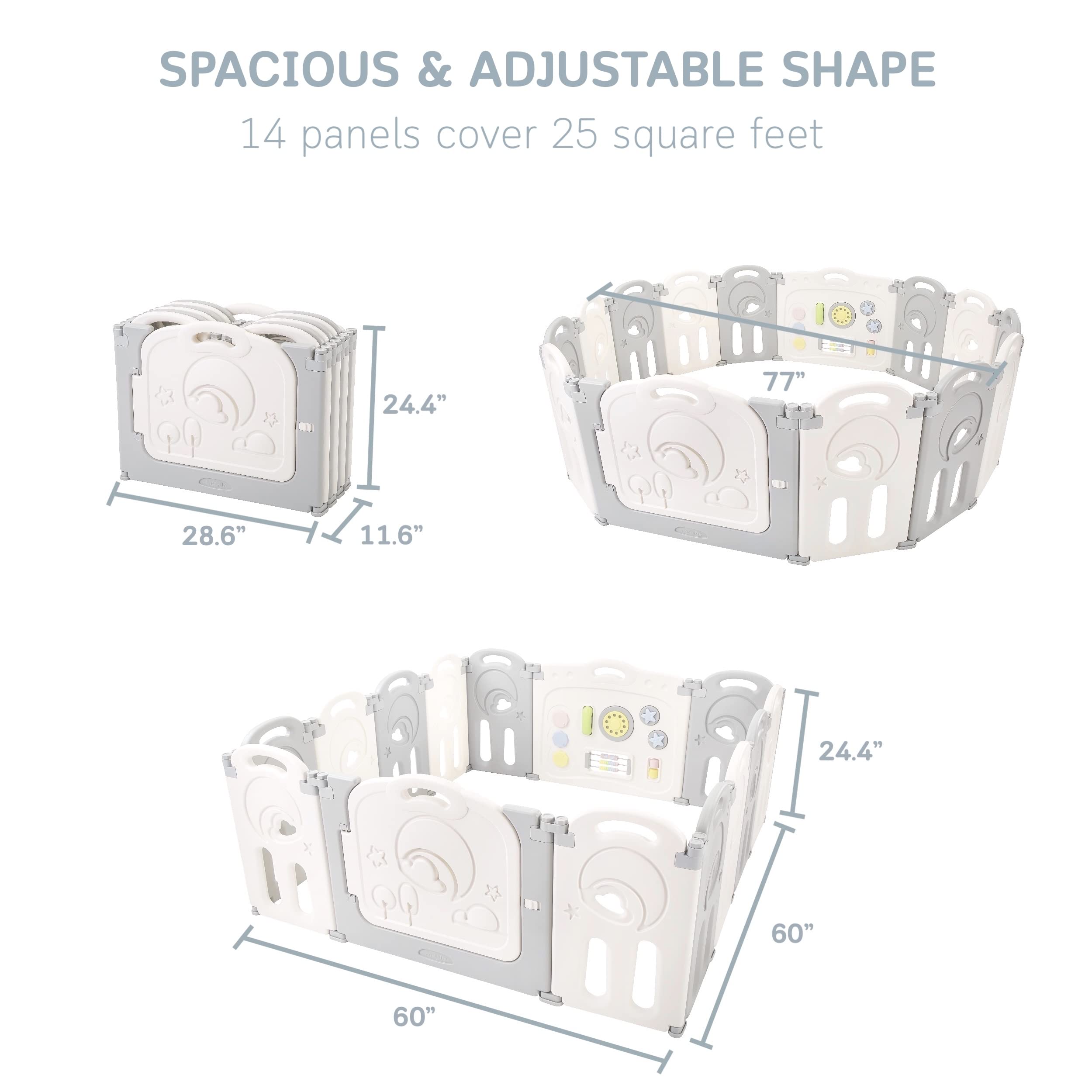 Fortella Cloud Castle preassembled design simplifies setup without tools for easy customization.