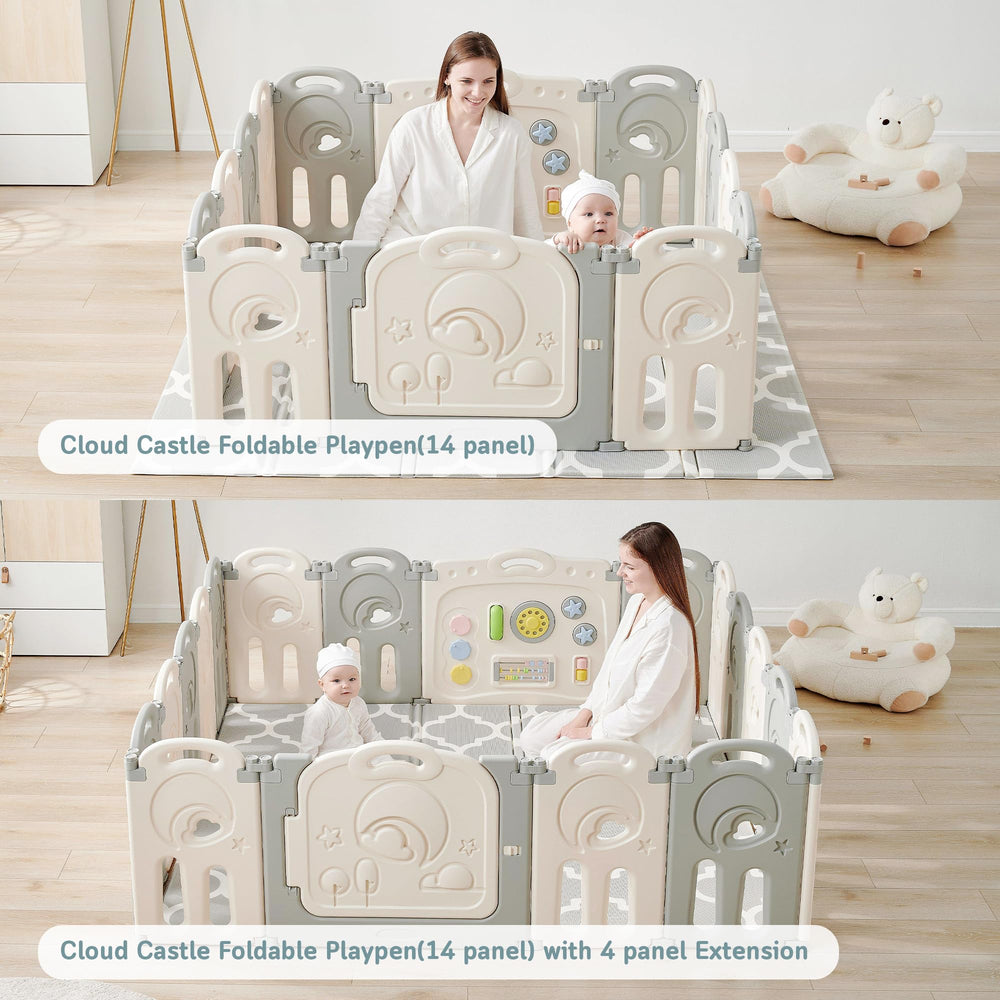 Fortella Cloud Castle spacious 25 sq ft layout offers ample play area.