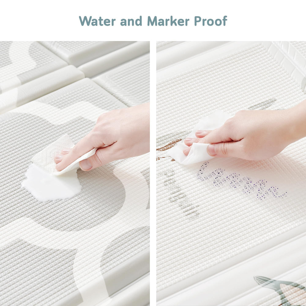 Fortella Cuddle & Learn Playmat's extra-large dimensions support multiple activities at once.