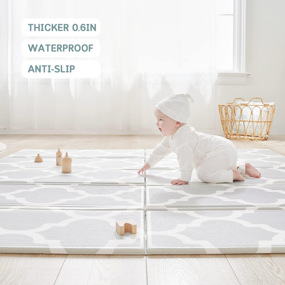 Fortella Cuddle & Learn Playmat used for tummy time on a padded, spacious surface.