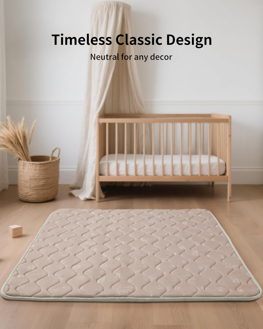 Fortella play mat inside a playpen creating a safe play area.