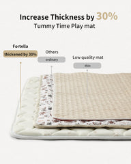 Fortella play mat non-slip underside securing on hardwood floor.