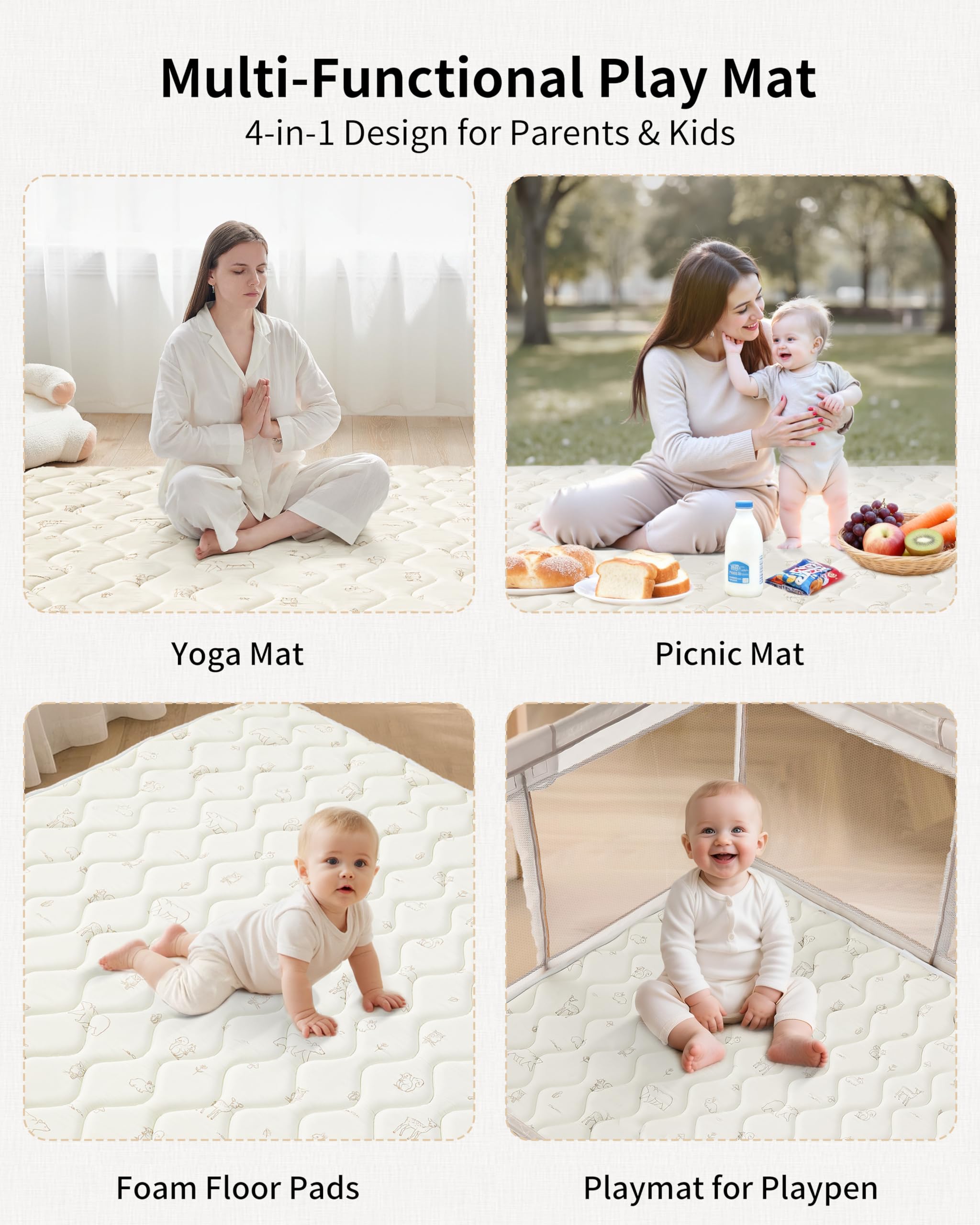 Fortella play mat used as picnic blanket during outdoor outing.