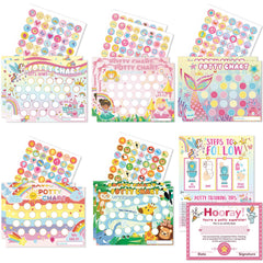 Fortunalux potty chart poster collection displays 10 large posters for progress tracking