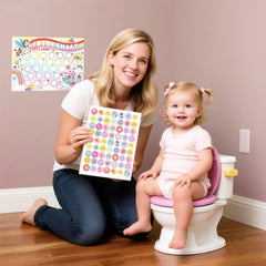 Fortunalux potty chart for toddlers uses fun designs to encourage consistency