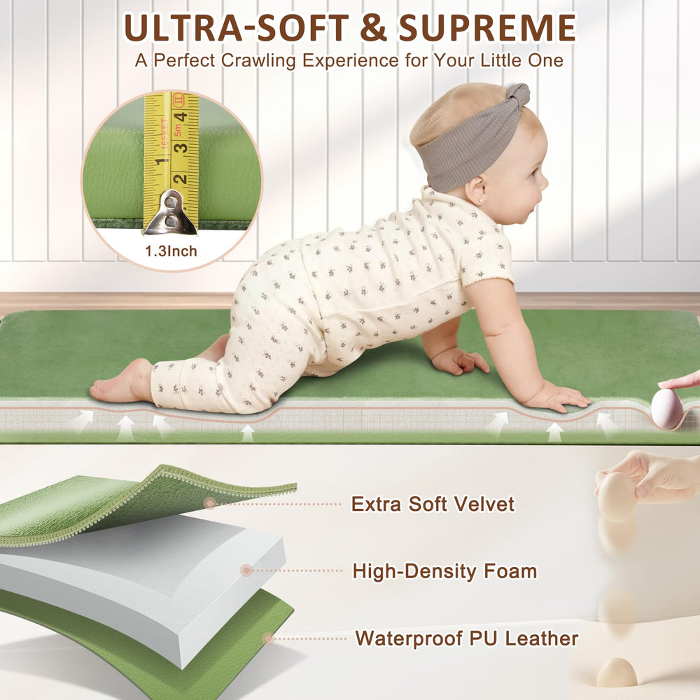 Foryoomi mat is 100% waterproof for quick wipe-down cleanup after spills.