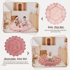 Foryoomi plush cotton play mat offers skin-friendly comfort for baby