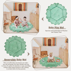 Foryoomi plush cotton mat texture highlights gentle play surface