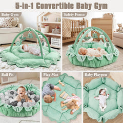 Foryoomi tummy time pillow close-up shows soft cotton comfort