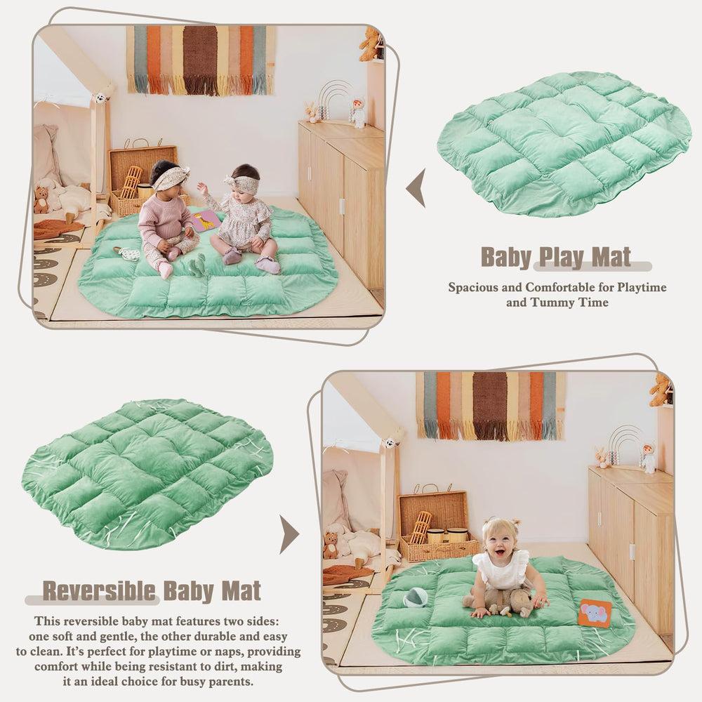 Foryoomi tummy time pillow helps comfortable supervised play and head support during tummy time.