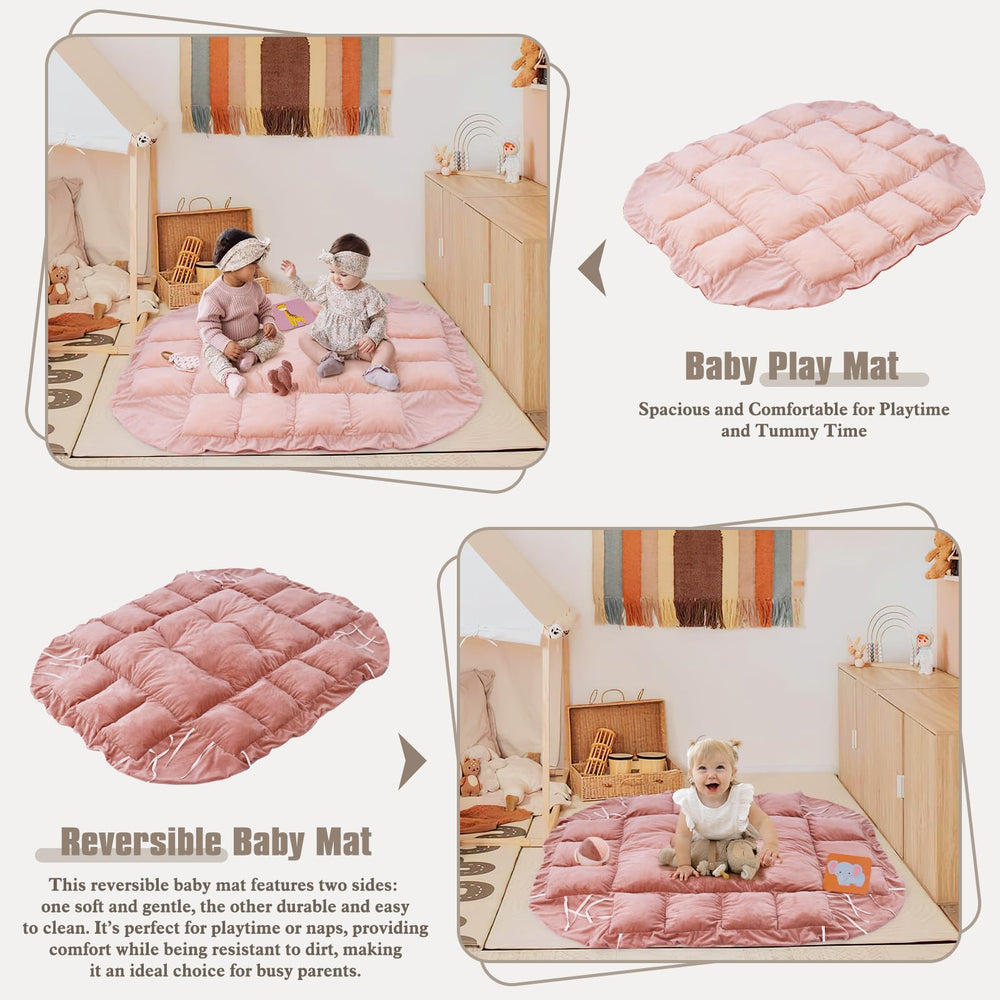 Foryoomi tummy time pillow provides gentle support during supervised play