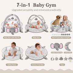 Foryoomi tummy time pillow provides neck support for safe supervised play.