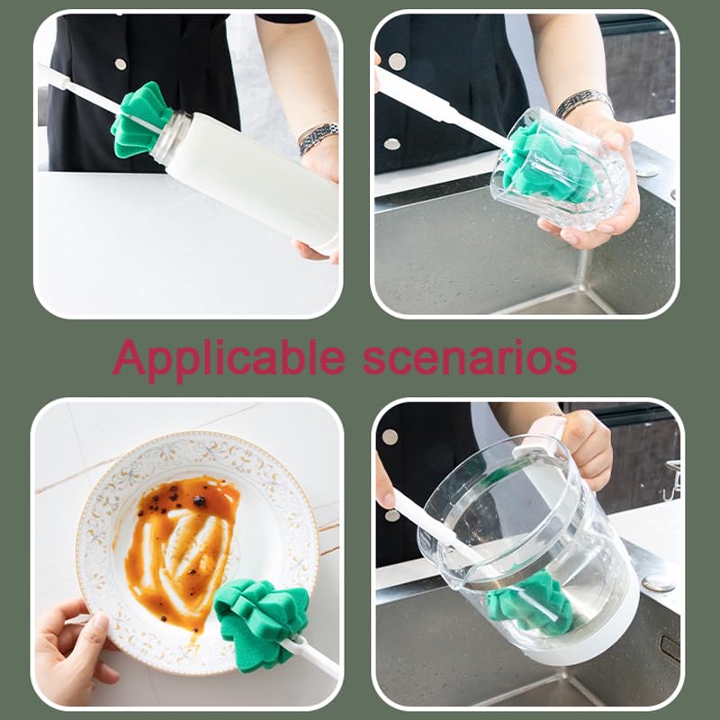 Foshine adjustable brushes set in action for versatile cleaning tasks