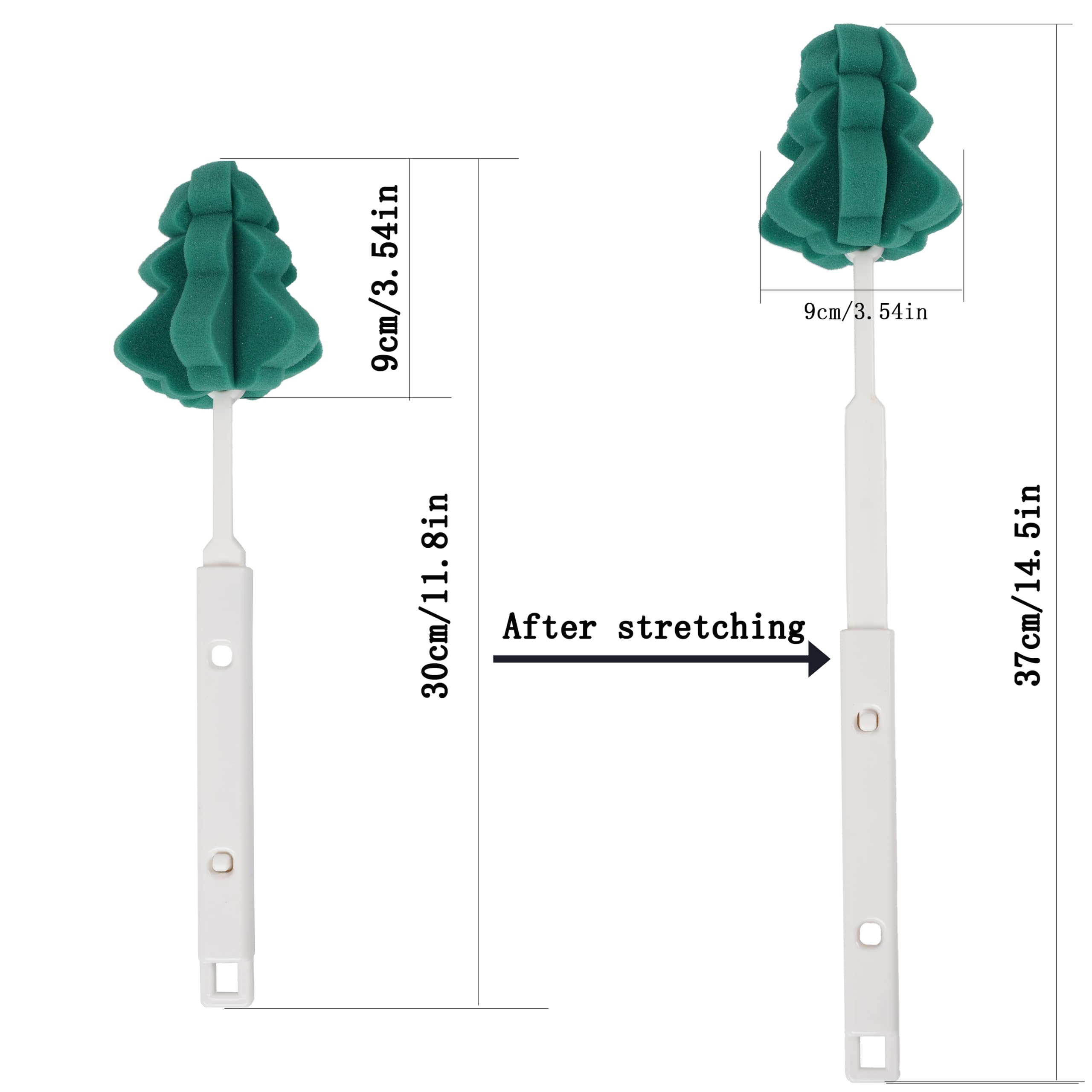 Foshine bottle soft brush with short handle for precise glass cleaning