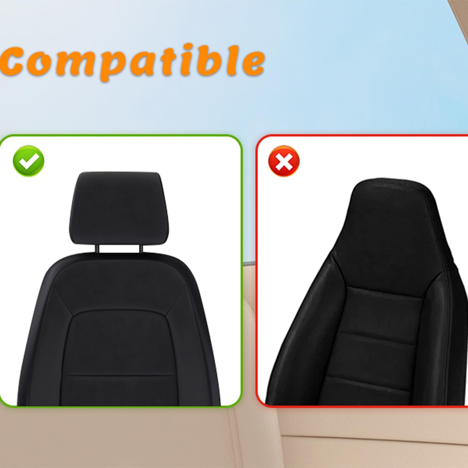 Fosucwin compact-design mirror fits behind car seats for quick checks.