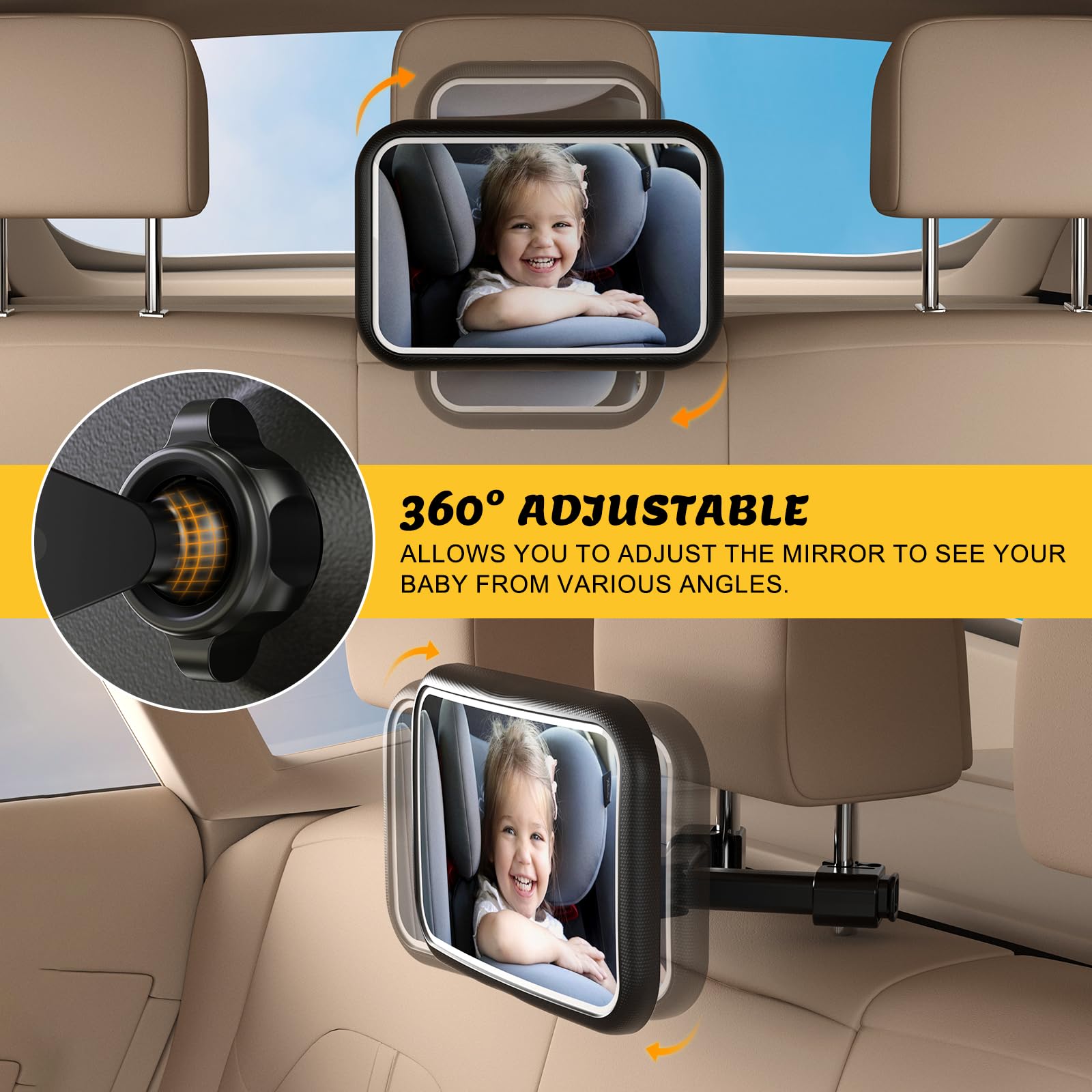 Fosucwin LED illumination enhances nighttime visibility for parents.